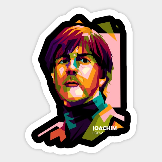 Joachim Low In Trends Pop Art Sticker by animaperio pixel retro